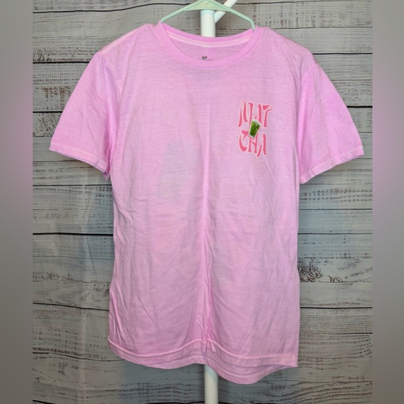 None Tops - Pink Short Sleeve Tee